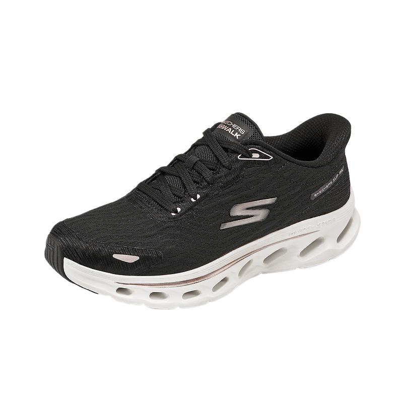Skechers Go Walk Fashion Comfortable Versatile Casual Shoes Women Sneaker Black 125122-BKRG