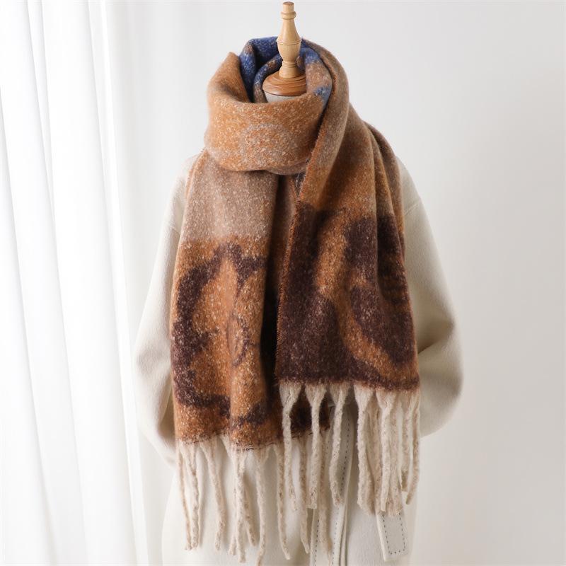 

Литературный И Элегантный Имитация Кашемира Теплый Шаль Шарф Осень И Зима Мода Универсальный Бахромчатый Повседневный Шарф 220 * 42cm (including tassel)