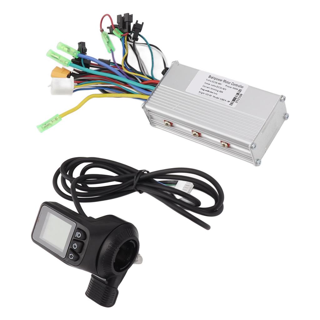36V 48V 500W 28A 128DX Waterproof Thumb Throttle Panel Sinewave 3 Mode Brushless Controller Kit