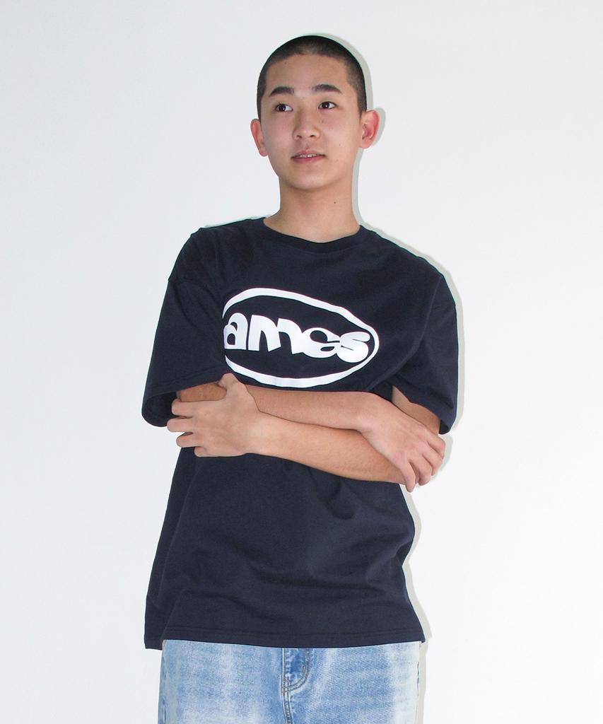 AMES-WORLDWIDE Ames Circle Logo Symbol Tee Navy