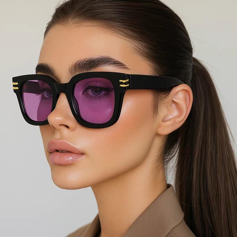 Women's Square Large Frame Sunglasses High Sense European American Fashion Men Glasses Celebrity Catwalk Sunscreen Sun Glasses