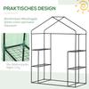 Walk In Greenhouse with Shelves, Portable Gardening Plant Grow House for Outdoor with 2 Tier Shelf, Roll-Up Zippered Door, PE Cover, 141 X 72 X 191cm