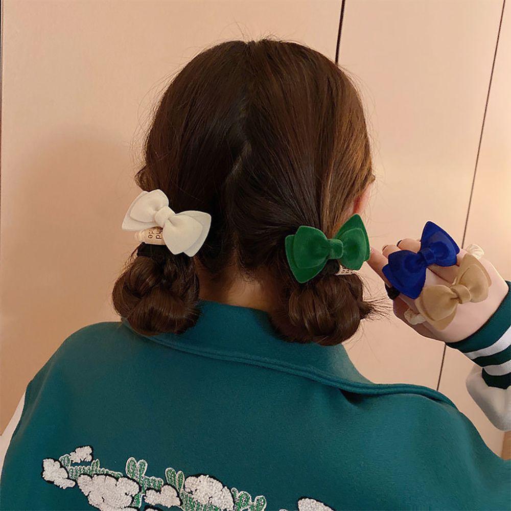 

Hair Accessories Hair Ties Korean Style Hair Rope Women Hair Ring Bow Scrunchies Ponytail Holder зелёный