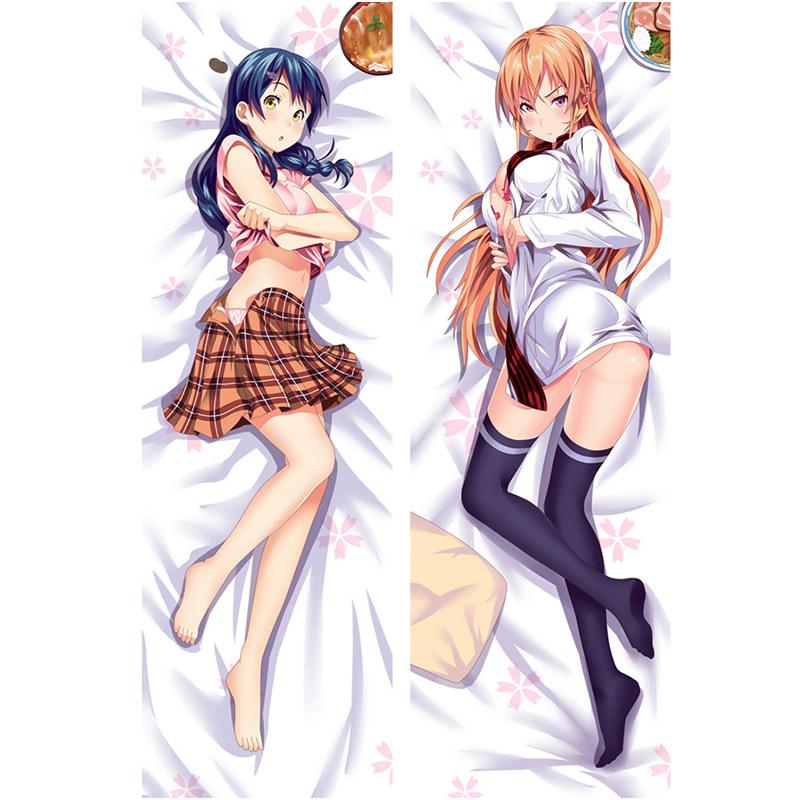 

Аниме Food Wars Shokugeki No Soma наволочка Nakiri Erina Dakimakura чехол 3D двустороннее постельное белье обнимающая наволочка для тела 50x150cm Peach Skin