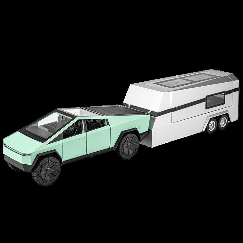 1:32 Tess Trailer Car Alloy Car Model Table With Ornaments Children's Toys