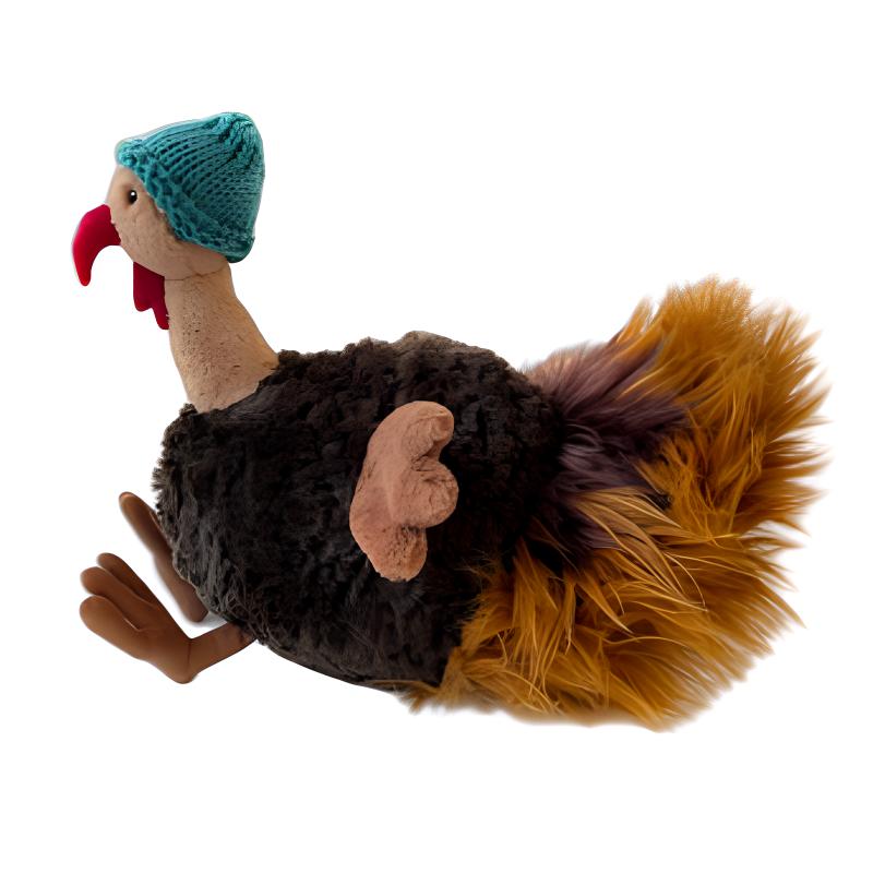 JELLYCAT Farm Animal Collection Hats & Caps Turkey Dolls Plush Doll 26cm Height In Sitting Posture