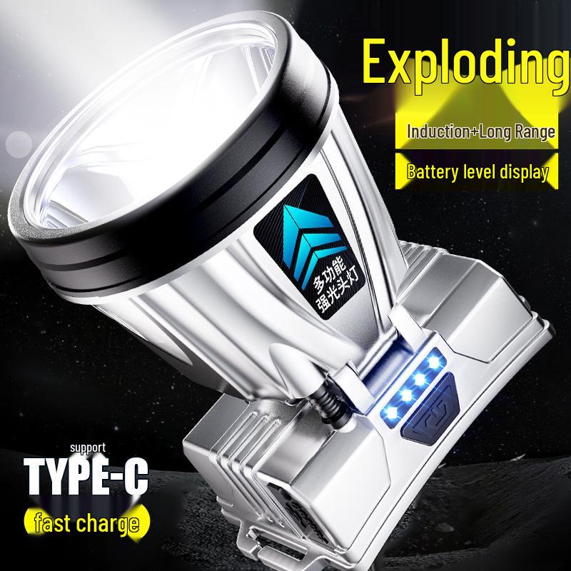 High-Brightness Rechargeable LED Headlamp for Night Fishing, Mining, Camping, and Outdoors