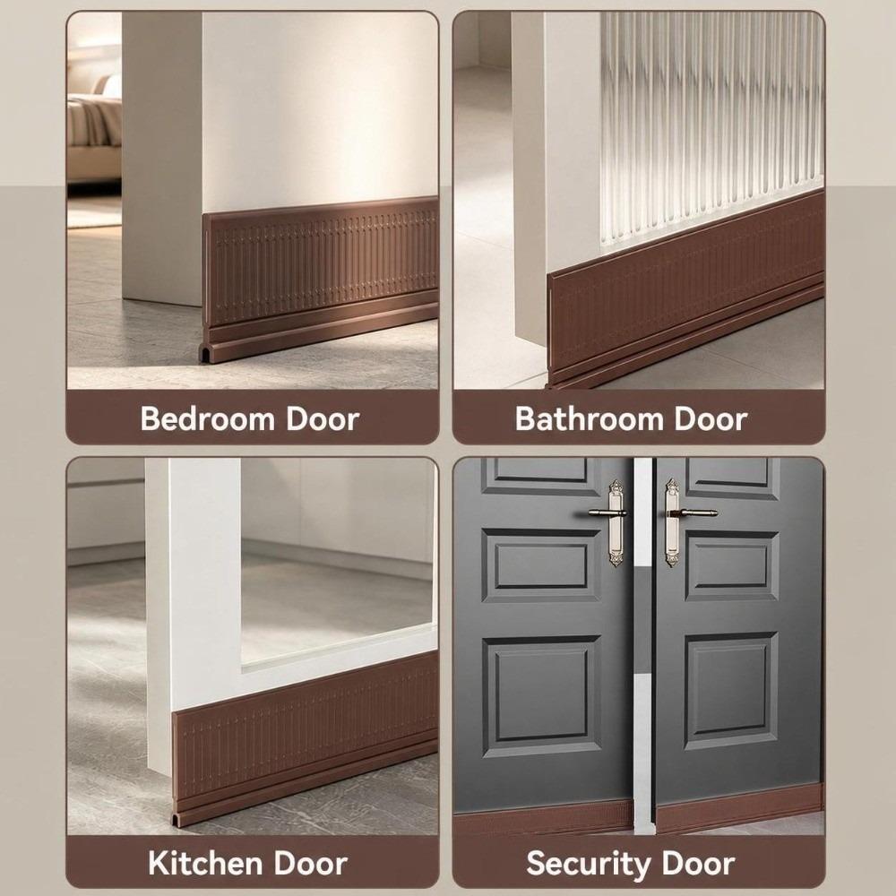 Built In Steel Insert Door Weather Stripping TPE Mouse Proof Door Seal Household