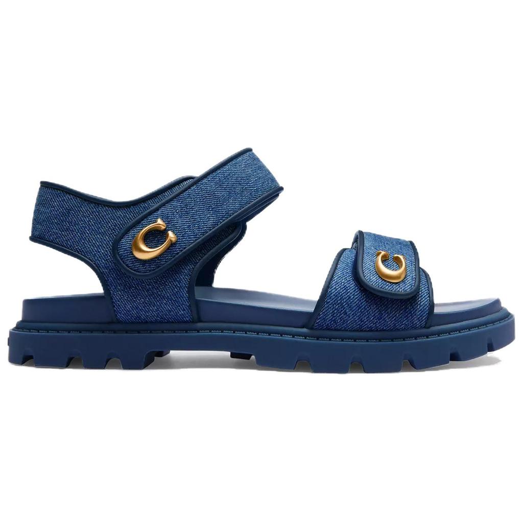 Coach Brynn Round Toe Velcro Strap Sandals Women Sandals Blue CT196-DEB