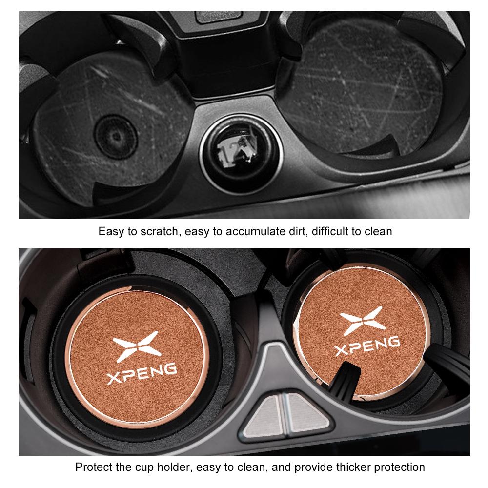 Universal Car Cup Holder Coaster Anti-slip Water-proof Cup Mat For Xpeng G6 P7 P7i G9 P5 G3 G3i X9 X2 N5 F30 H93 Car Accessories