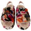 UGG FLUFF YEAH Sheepskin One Strap Sandals Women's Multicolor 1103865-MULT