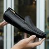 Genuine Leather Men Casual Shoes Soft Luxury Brand Mens Loafers Moccasins Breathable Slip on Black Driving Shoes Plus Size 37-47