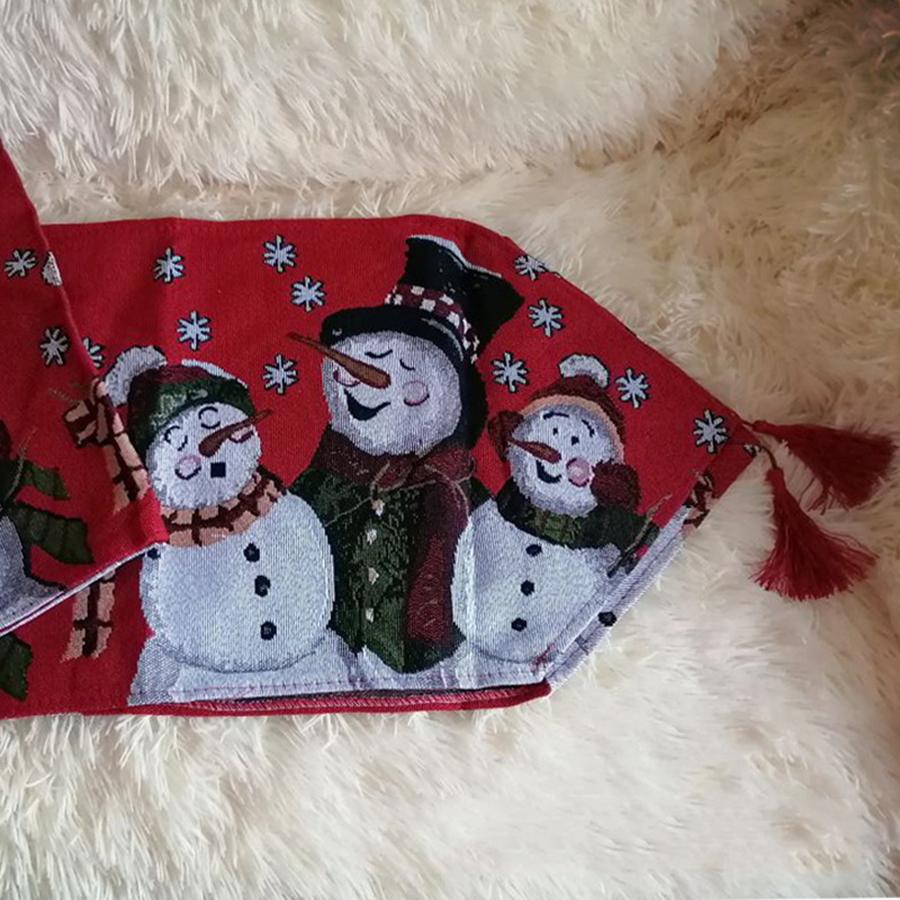 Reise-Tischdecke 35*180cm für Festtagstisch, Weihnachten, Jahr, Dekorationen, Tischdecke, Weihnachts-Schneemann