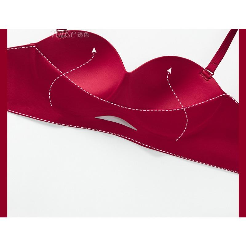 Women Strapless Push Up Bra Wirefree Seamless Invisible Bralette