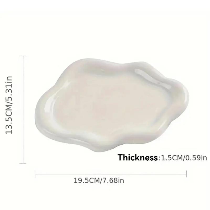 

Cloud Shaped Jewelry Tray for Earrings Rings Simple Stylish Display Storage Organizer Delicate Desktop Decor Gift for Women белый