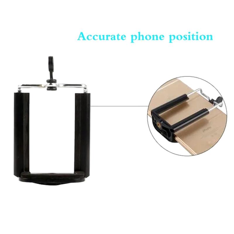 1ks Univerzální Roztažitelný Černý Držák Telefonu Stojan s 1/4 Palcovým Šroubovým Otvorem Selfie Tyč Kamera Klip na Telefon Příslušenství