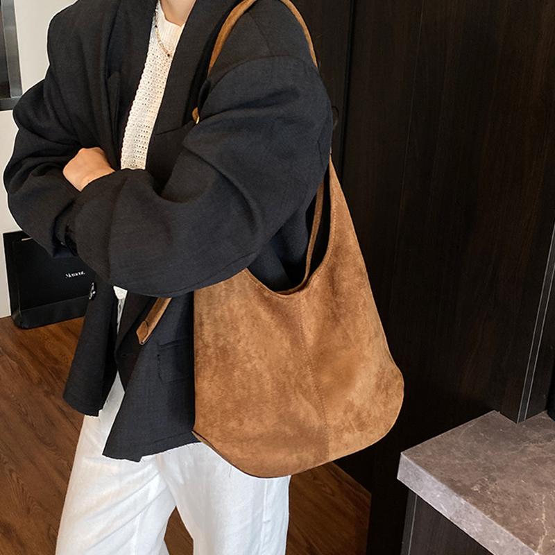 Women's High Capacity Pu Leather Shoulder Bag Winter New Fashion Retro Hobo Bag Luxury Brand Designer Handbags