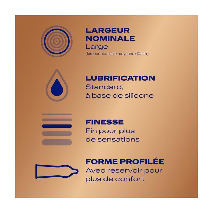 Durex Nude Extra Large Skin-to-Skin Sensation 2 Ultra-thin Condoms