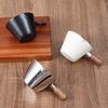 Walnut Handle Espresso Shot Glass 120ML Stainless Steel Measuring Cup With Spout And Scale For Barista