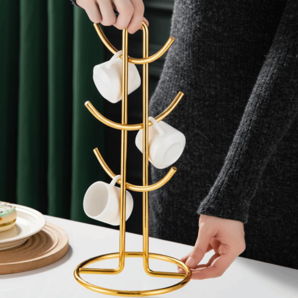 Stainless Steel Water Cup Rack Hanging Design Wine Cup Holder Organizer Kitchen Rack  Household Use