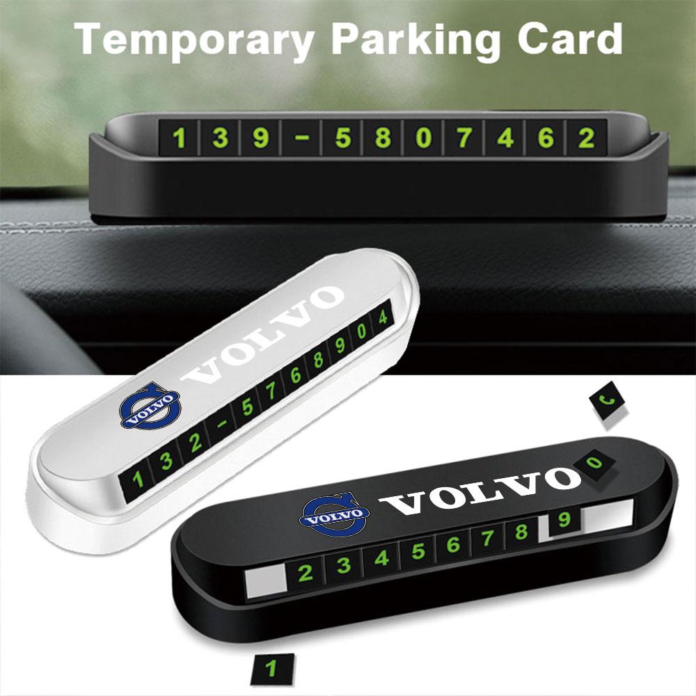 For Volvo V40 V50 S40 S80 XC60 S90 XC90 S60 C40 V60 XC70 C30 V90 Auto Styling Temporary Parking Card Number Holder Plate Decor