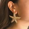 Exaggerated Starfish Stud Earrings Bohemian Starfish Pendant Earrings  Beach