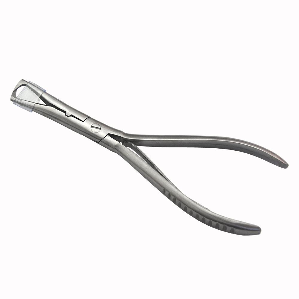 1 PC 7 Inch 2 In 1 Silver Stainless Steel Clamp Hair Extension Plier with Grooves Keratin Hair Extensions Removal Tools