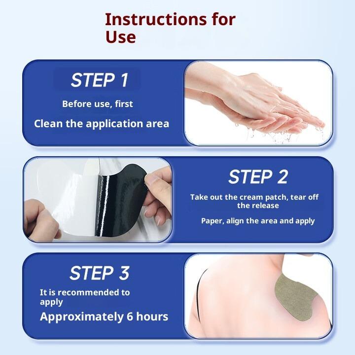 Adesivos para Ombro Congelado e Torcicolo - 12 unidades Adesivo de Acupuntura para Terapia de Calor - Dura 8 Horas