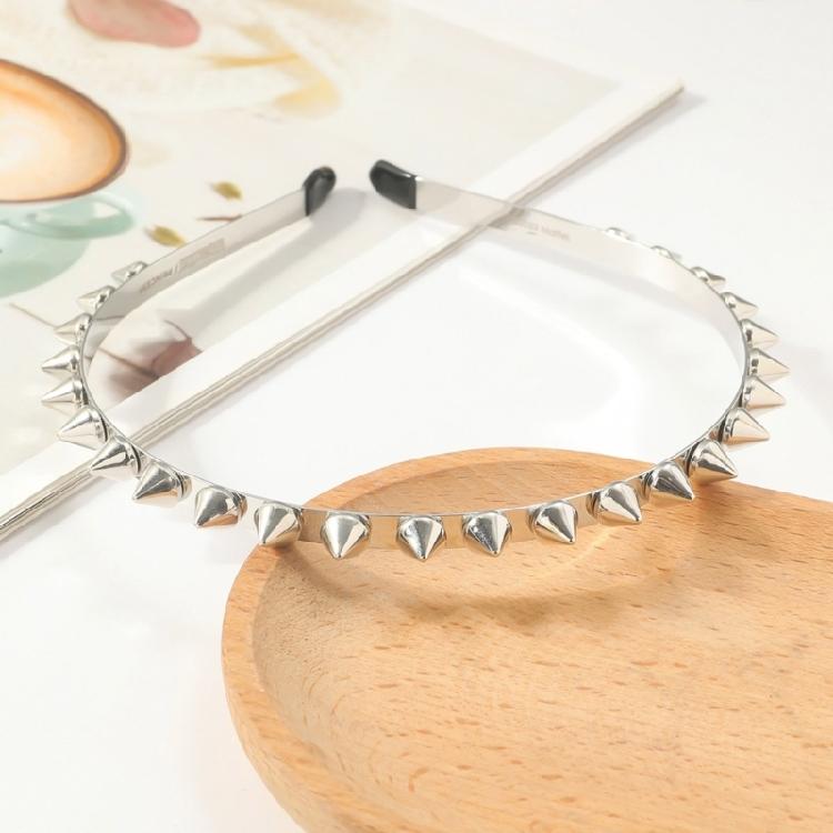 Unique Silver Studded Headbands Multifunctional Stylish Alloys Headpiece Fashionable Head Accessory