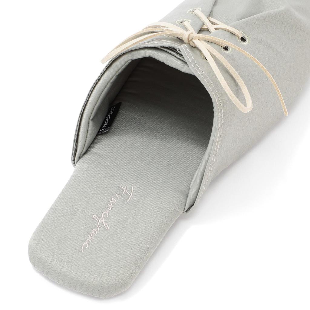 Francfranc Satin Room Antibacterial and Indoor Slippers Lace-Up Shoes, Mint, Deodorizing,