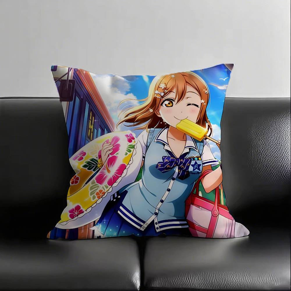 1pc Anime Love Live! Pillow Case Fashion Square Pillowcase Bedroom Sofa Room Ins Decoration Leisure