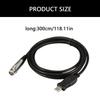 9.84ft USB Male to 3Pin Female Mic Converter Cable Wire Line for Studio Sound Recording with Wide Compatibility Black