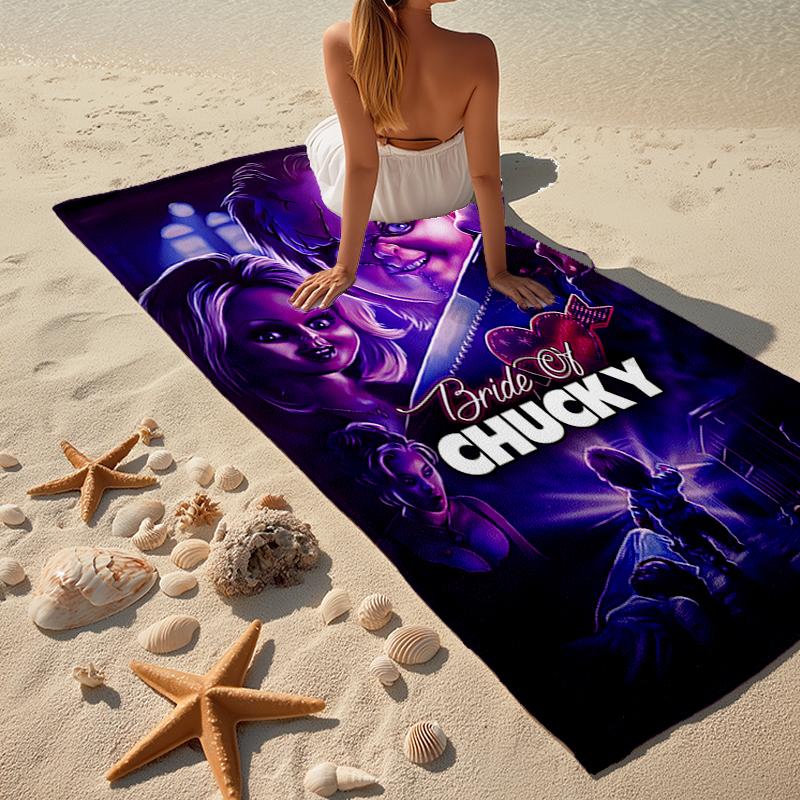 Chucky Fashion Beach Towel: Ideal for Summer Adventures Soft, Absorbent and Quick Drying Suitable for Swimming and Bathing