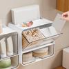 Wall-Mounted Cosmetic Storage Box Plastic Jewelry Case Durable Makeup Organizer  Bedroom