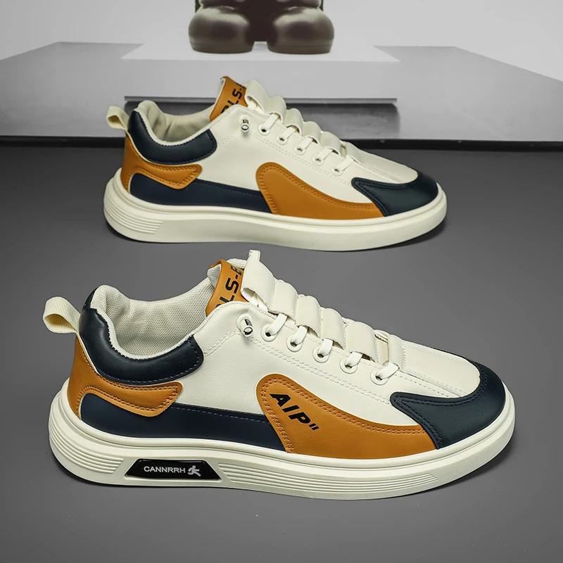 2025 Spring and Autumn New Men's Shoes Leather Low Cut Fashion Fashion Running Sports Men's Casual Fashion Shoes