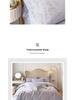 Luxury French Cotton Flannel Bedding Set: 4-Piece Thick Warm Duvet Cover & Fitted Sheet for Autumn/Winter.