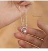 Halskette mit Anhänger Kleine Taille aus S999 Reinsilber im koreanischen Stil - Damen Exquisite Leichte Luxus Schlüsselbeinkette