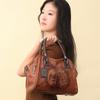 Retro Handmade Women's Handbag For Ladies Leather Should Bags Bohemian Style Soft Boston Luxury Handbags