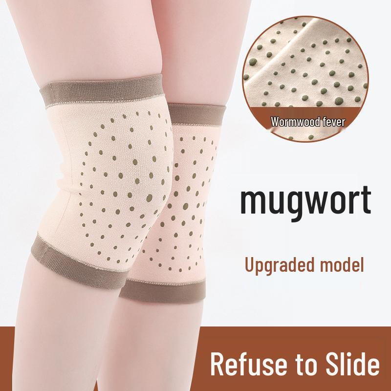 Round Machine Summer Thin Mugwort Knee Pads - Women's Warm Compress for Cold Legs and Joints, Ideal for Seniors