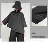 Hong Kong Style Trendy Irregular Three-Quarter Sleeve Women's Blouse - Loose Casual Spring/Summer Shirt