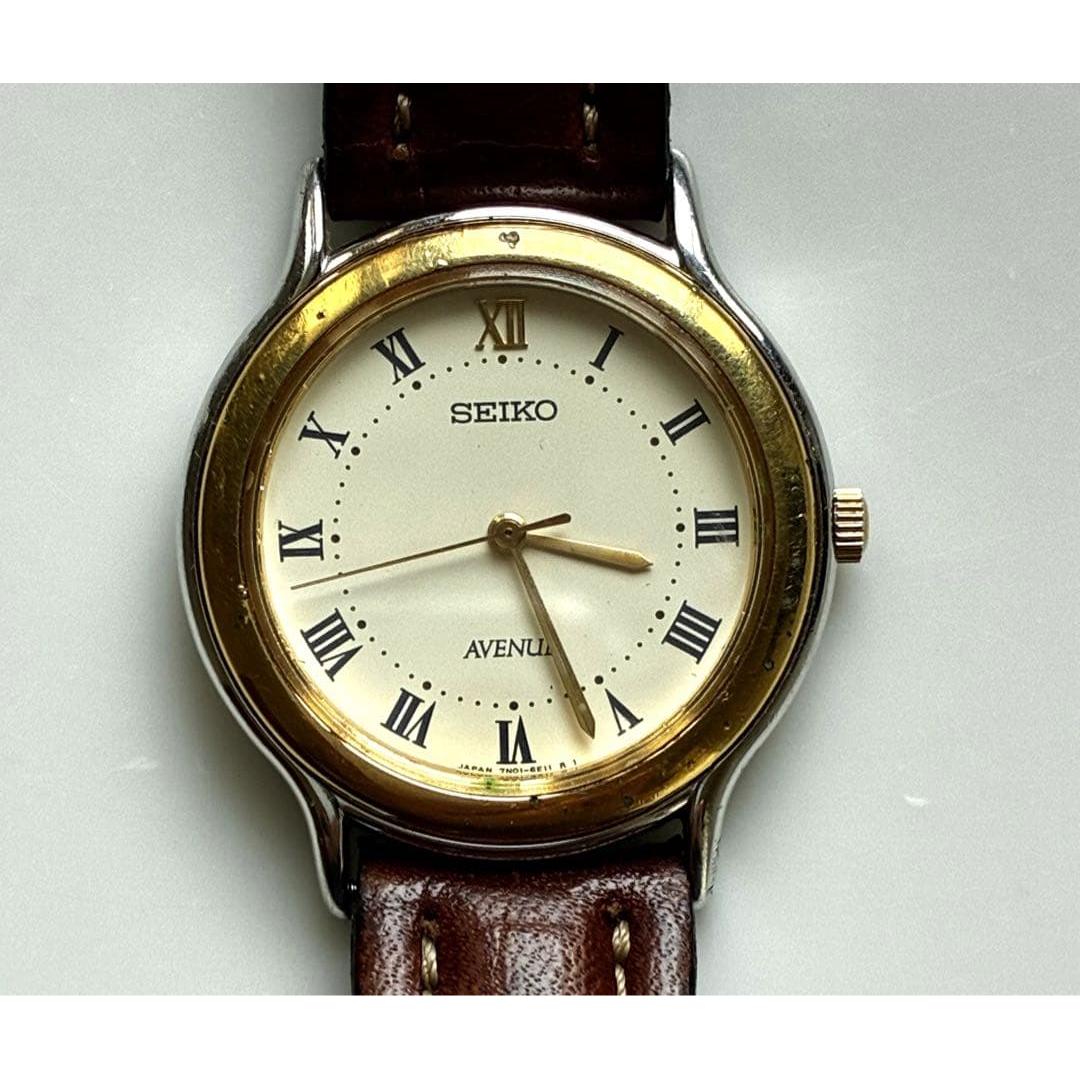 Used SEIKO watch Seiko Avenue 7N01-6D80 Ladies working item battery replaced