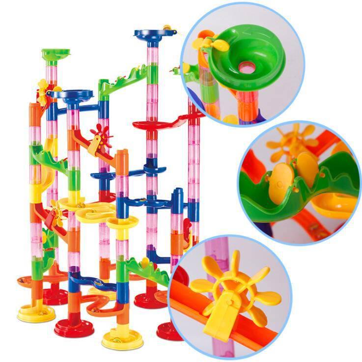 Early Childhood Maze Ball Track & Building Blocks Toy Set