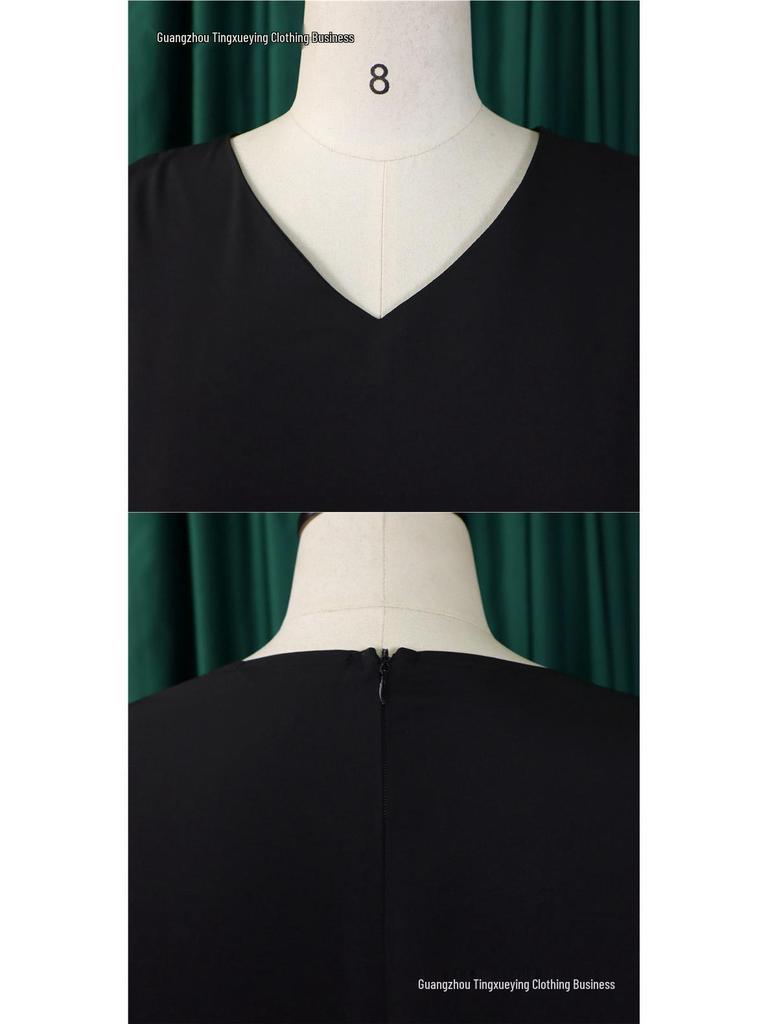 Elegant Solid Color Plus Size A-line Skirt with Fashionable Spring European & American Style