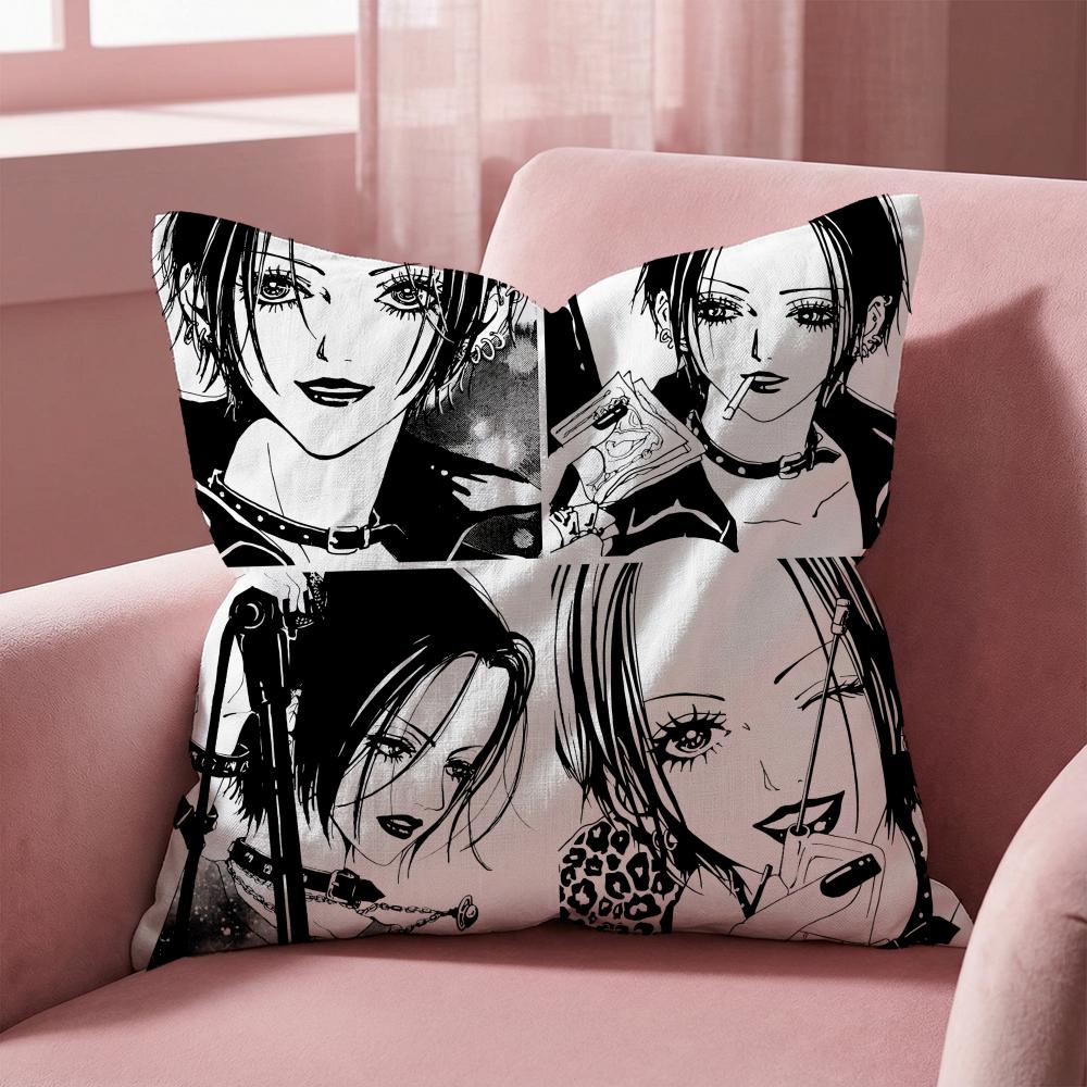 Anime N-N-NANA Cushion Cover Multi-Scene Pillow Cover for Home & Car - Reversible, Soft & Durable for Daily Use
