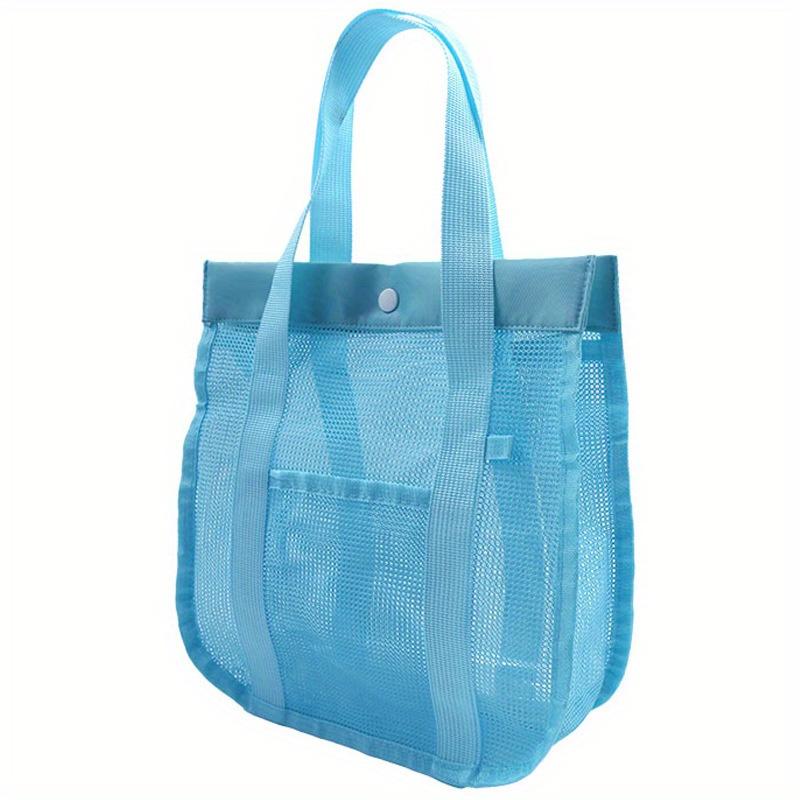 

Ручная сумка для мытья, большой размер, сумка для ванной, сетчатая сумка, сумка для хранения пляжных игрушек, сетчатая сумка для хранения мелочей L(29*33*10cm) синий