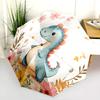 Flower Dinosaur  pattern, automatic folding umbrella, portable and foldable design, 8 ribs, a Christmas or birthday gift.