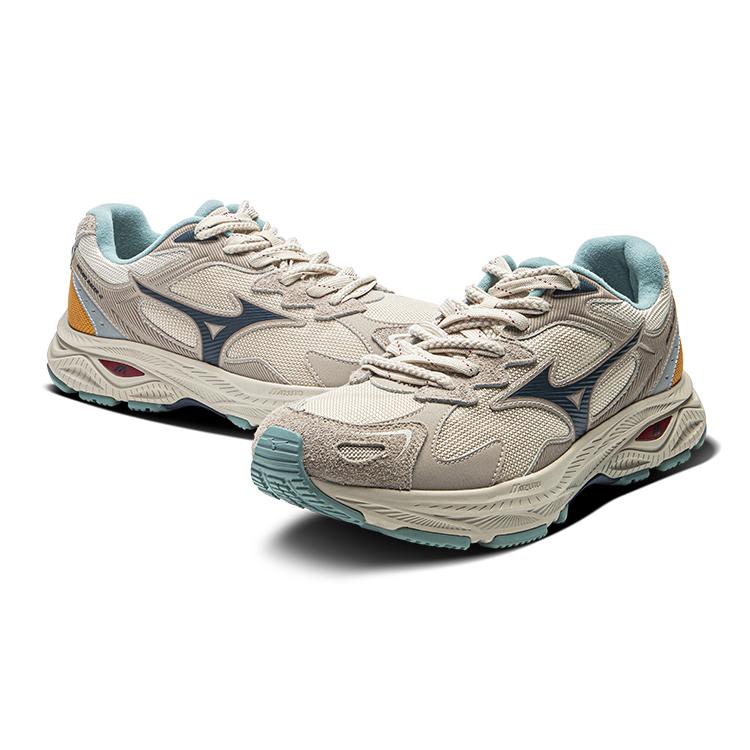 Mizuno Racer S 2.0 Fashion Comfortable Non-Slip Wear-Resistant Waterproof Breathable Low-Top Running Shoes Unisex sneaker White Sand D1GH243501