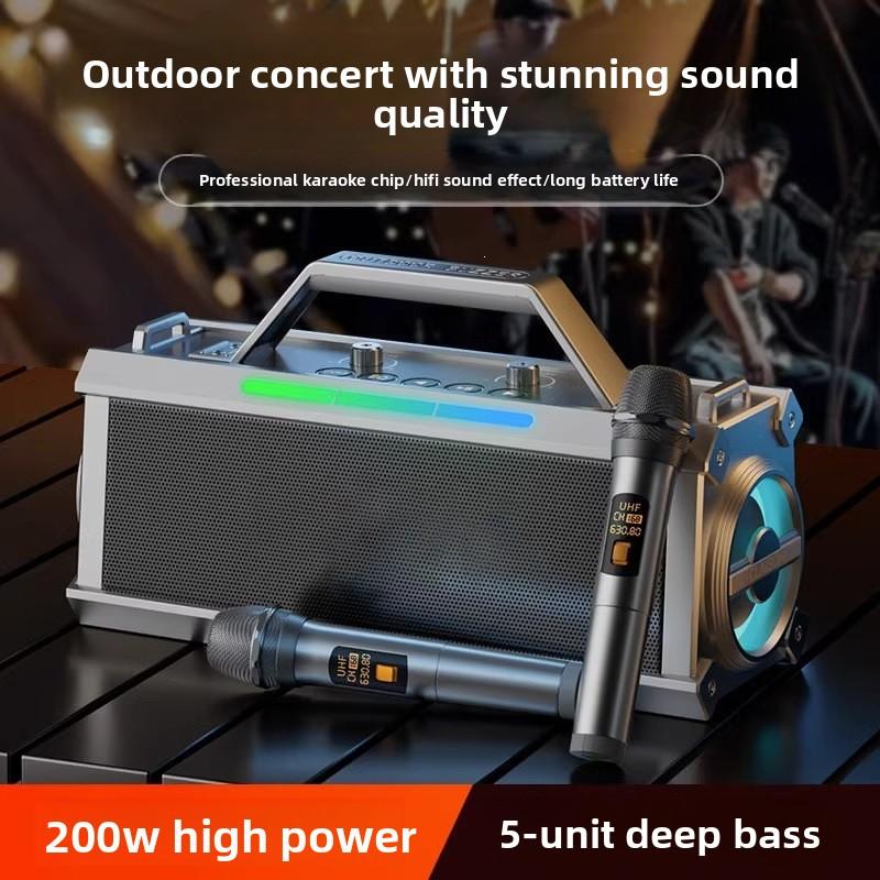 Speaker high-power wireless home microphone integrated Bluetooth karaoke audio outdoor portable high volume