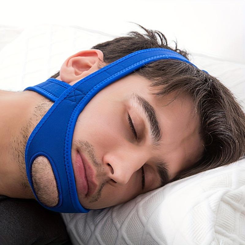Black Anti-Snoring Chin Strap for Adults