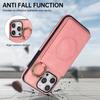 For iPhone 16 Pro Max Case Card Holder Kickstand Leather + TPU Phone Cover with Ring Holder